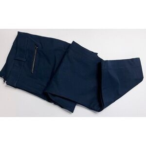 Tommy Hilfiger • Navy Blue with Black Trim Madison Stretch Slim Trousers